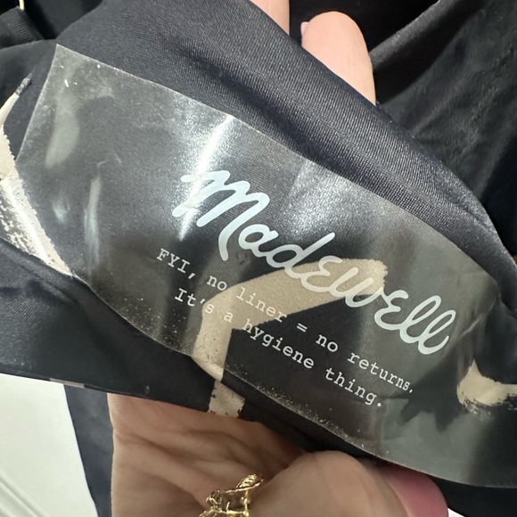 Madewell NWT Scoop Neck One Piece Swimsuit Size XXL in Abstract Doodle in Black - Picture 7 of 7